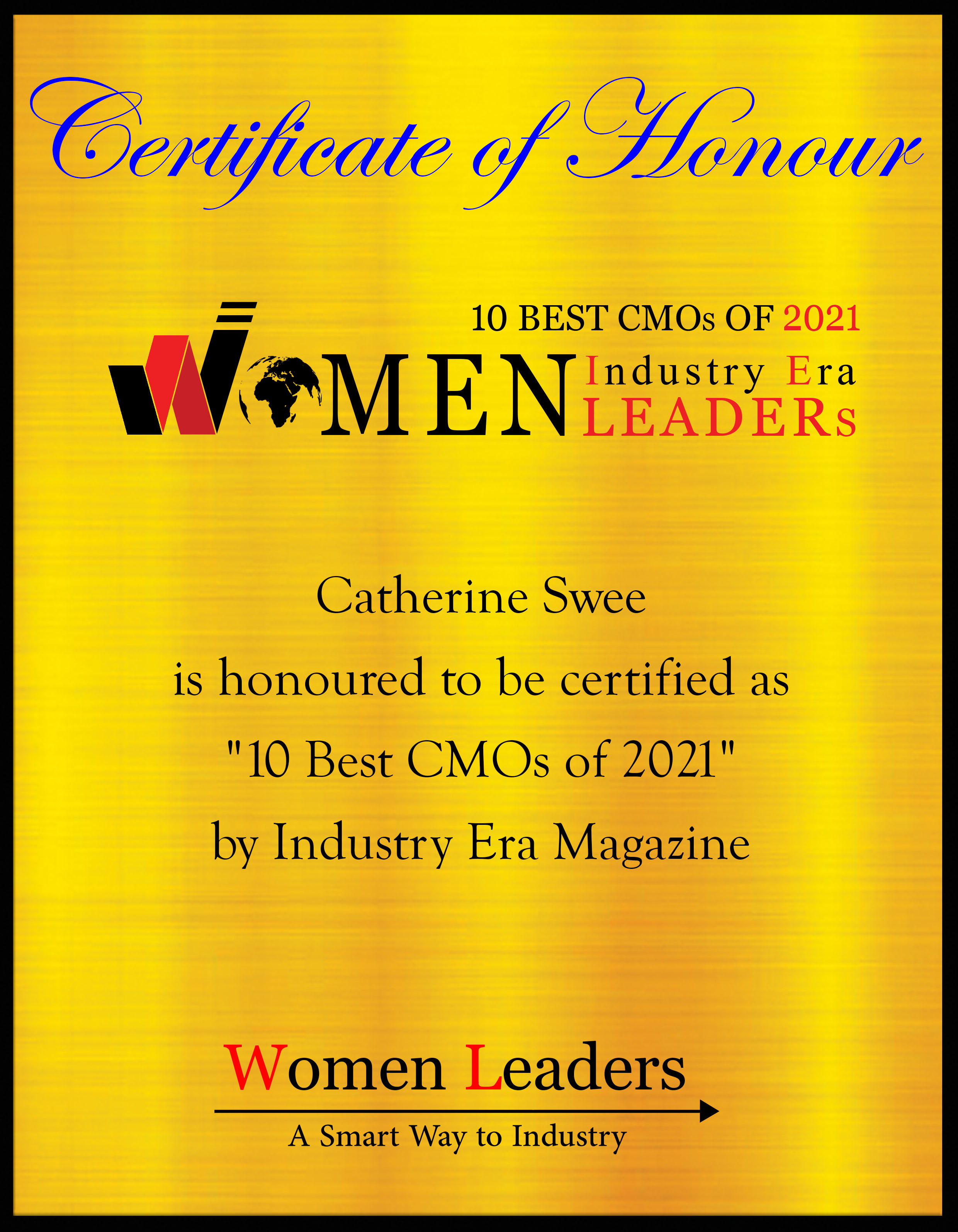 Catherine Swee CMO of NICE, Best CMOs of 2021