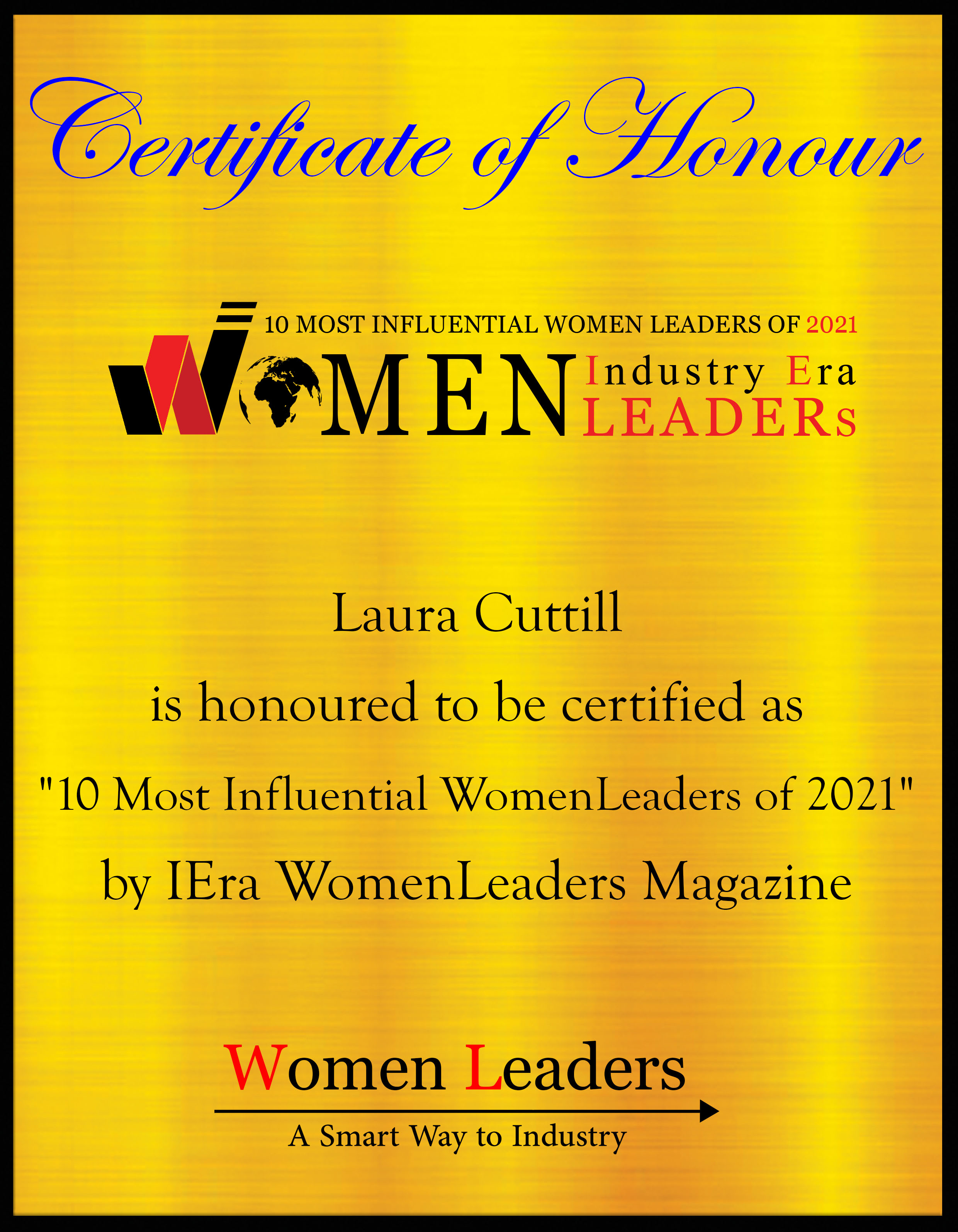 Laura Cuttill Chief Marketing Officer of Advertas, Most Influential WomenLeaders of 2021