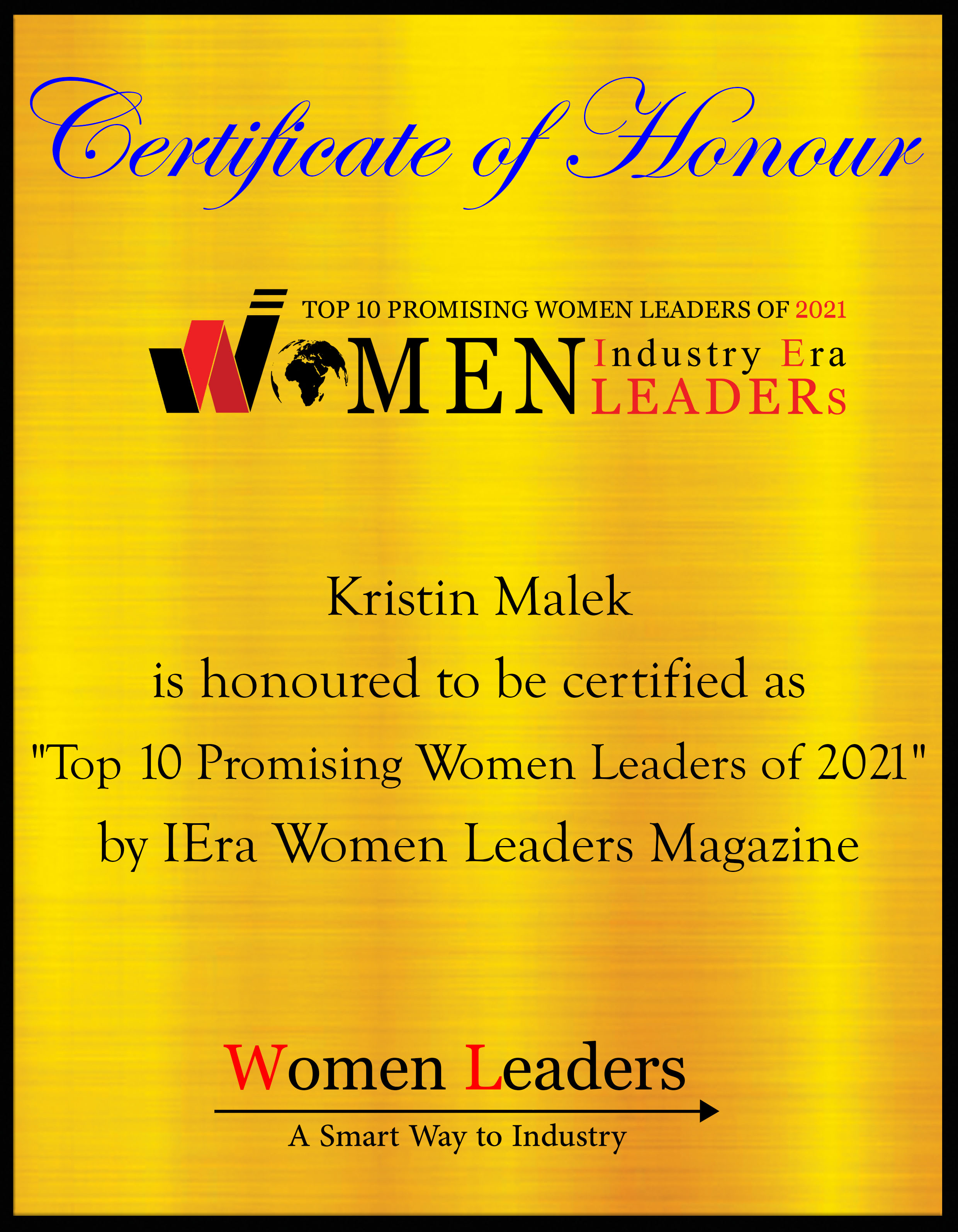 Kristin Malek, Director of Business Diversity at CDW, Top 10 Promising Women Leaders of 2021