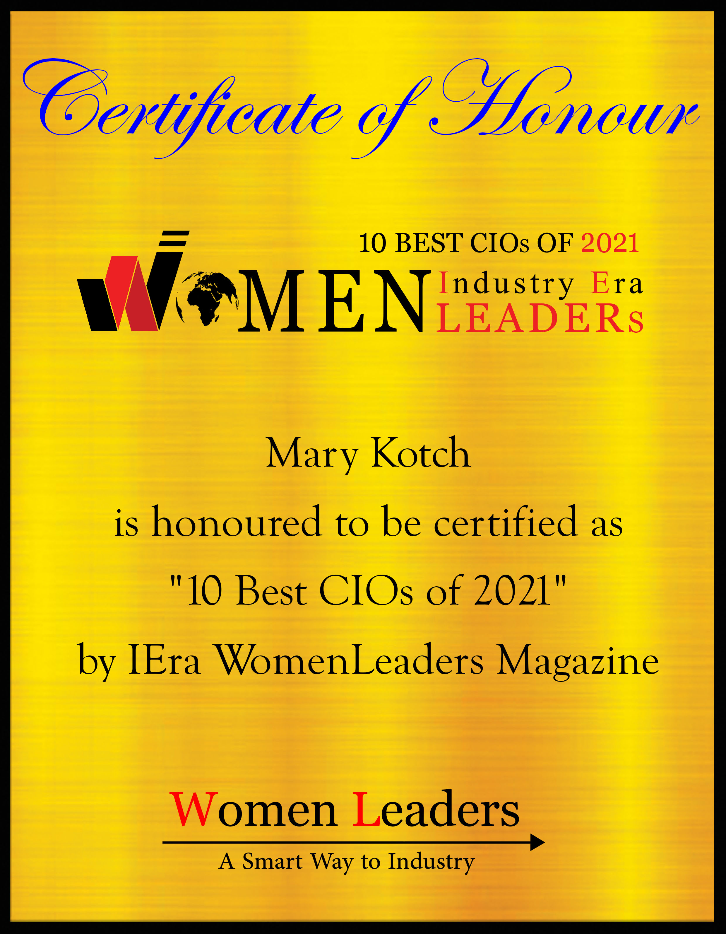 Mary Kotch, EVP & CIO of Core Specialty Insurance Holdings, Best CIOs of 2021