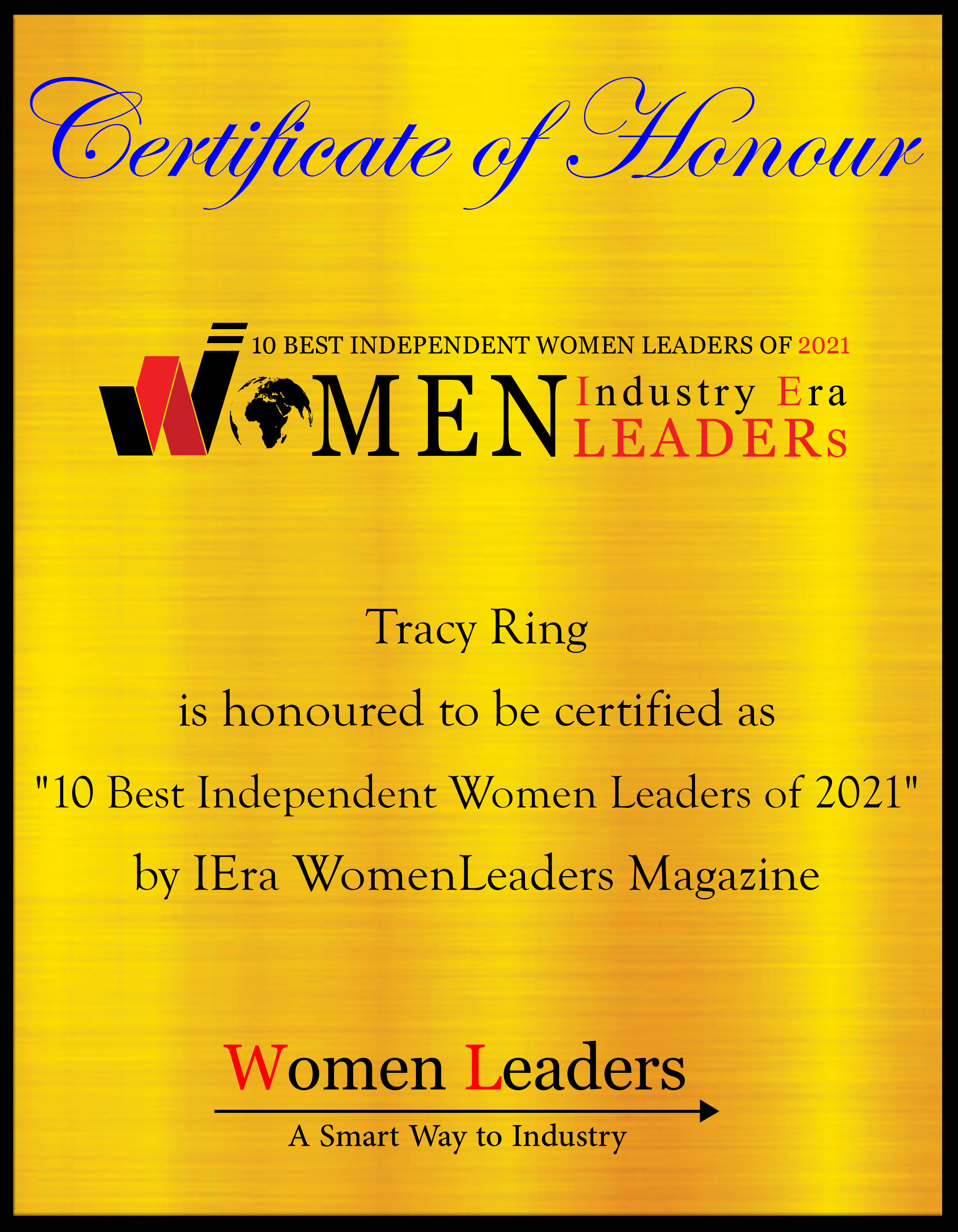 Tracy Ring, Global Managing Director of Accenture, Best Independent Women Leaders of 2021