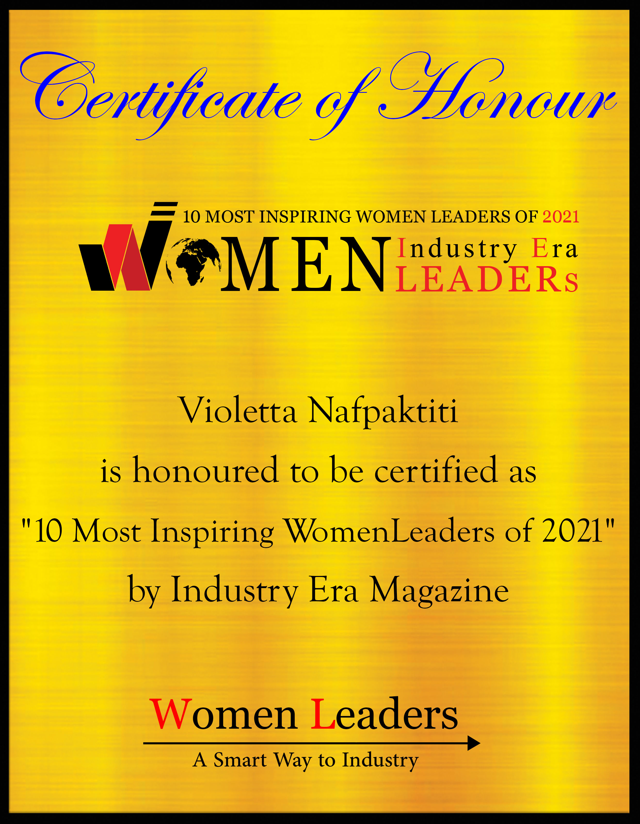 Violetta Nafpaktiti, Managing Director of DotCoop, Most Inspiring WomenLeaders of 2021