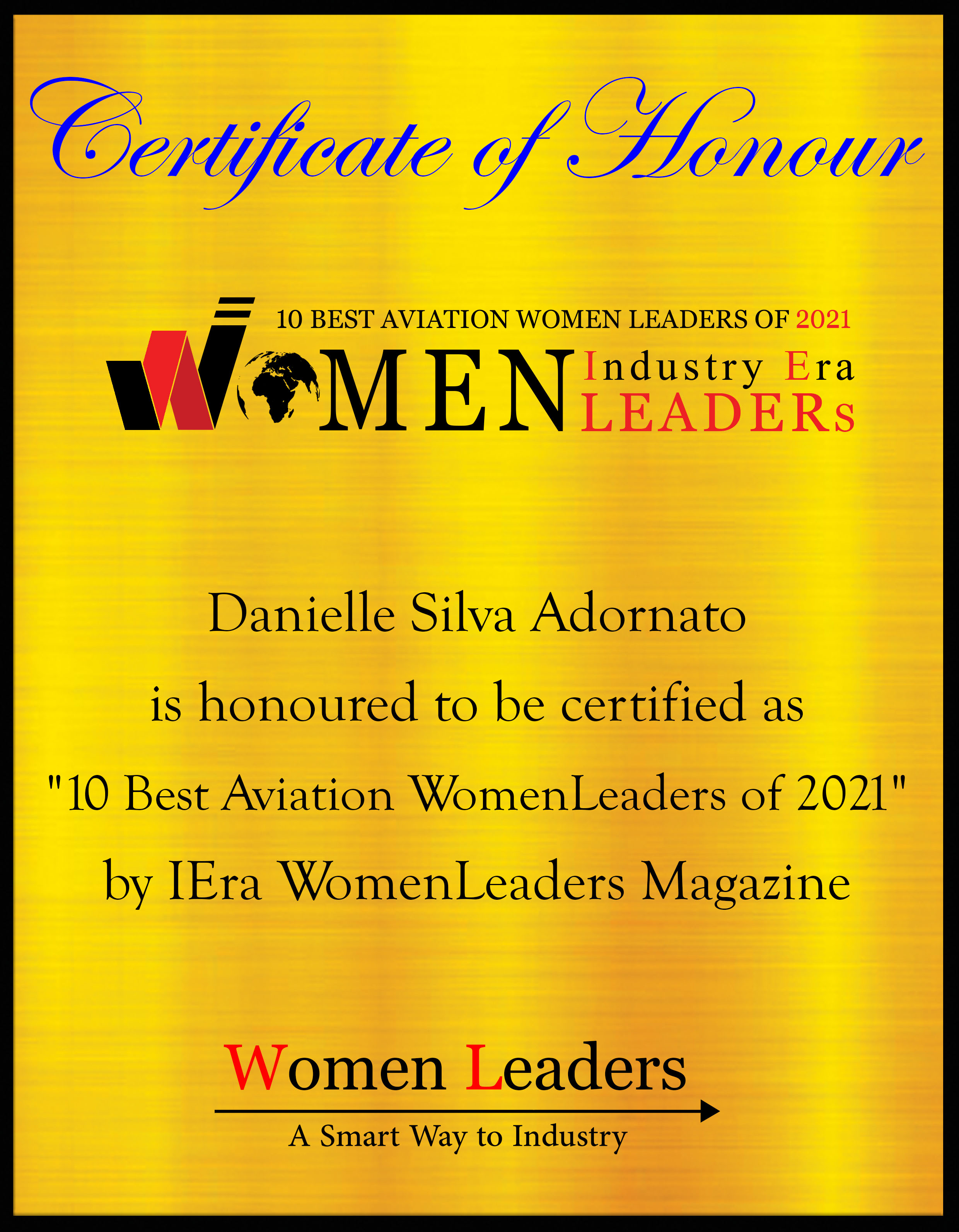 Danielle Silva Adornato, President at FBR Aviation, Inc, Most Aviation WomenLeaders of 2021