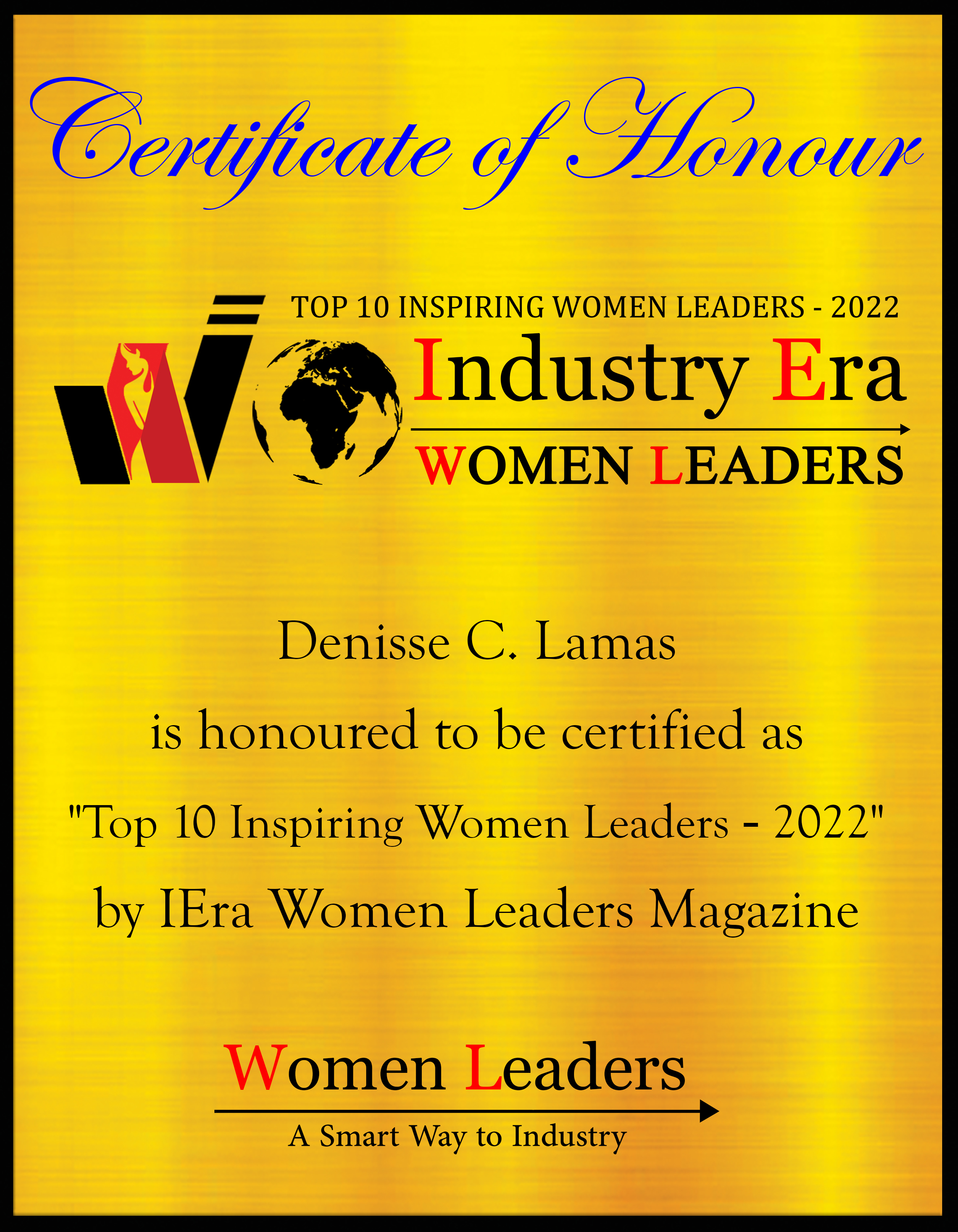 Denisse C. Lamas, Founder & CEO of Hispanic Family Counseling Inc, Top 10 Inspiring Women Leaders of 2022