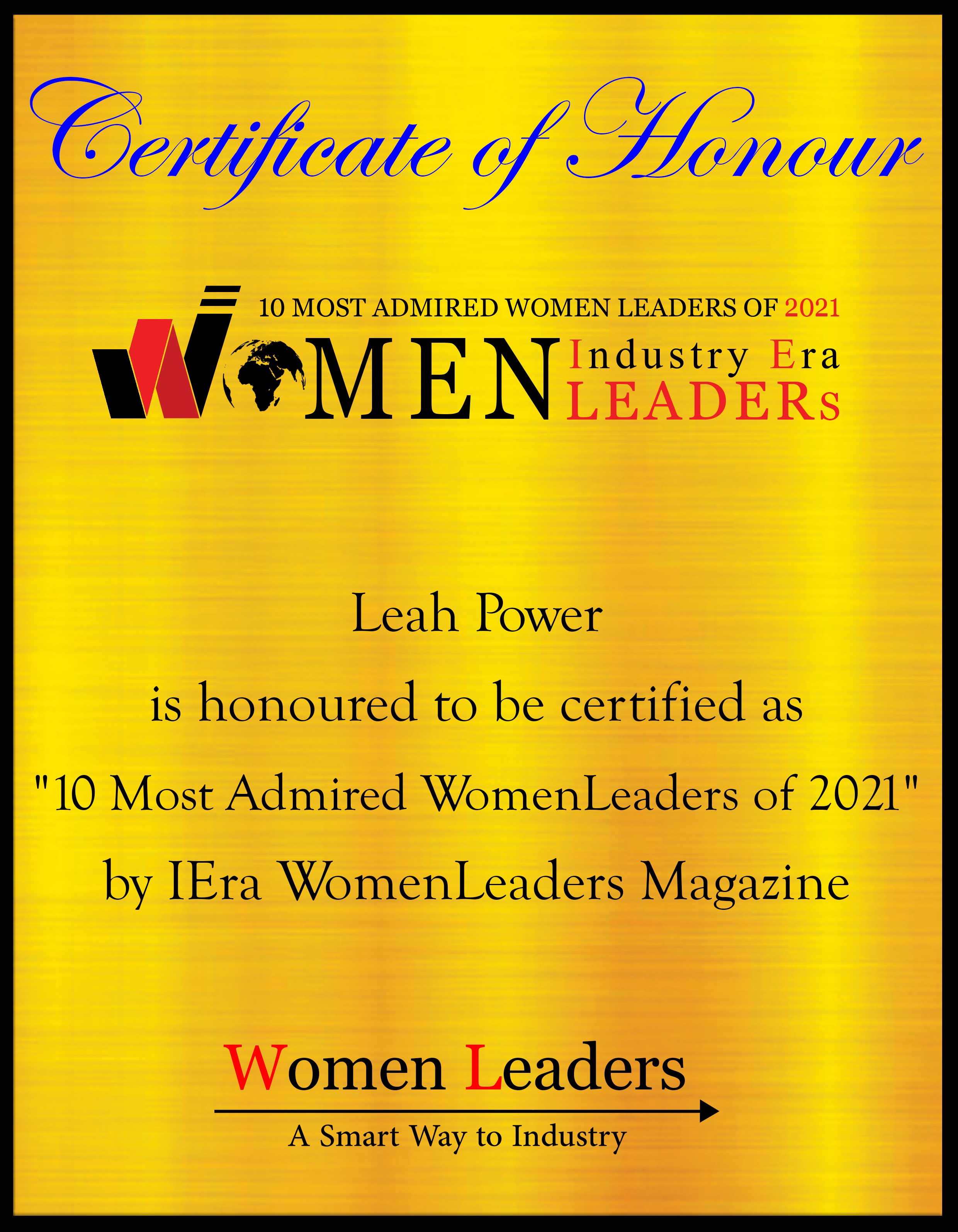 Leah Power, EVP, Institute of Communication Agencies, Most Admired WomenLeaders of 2021