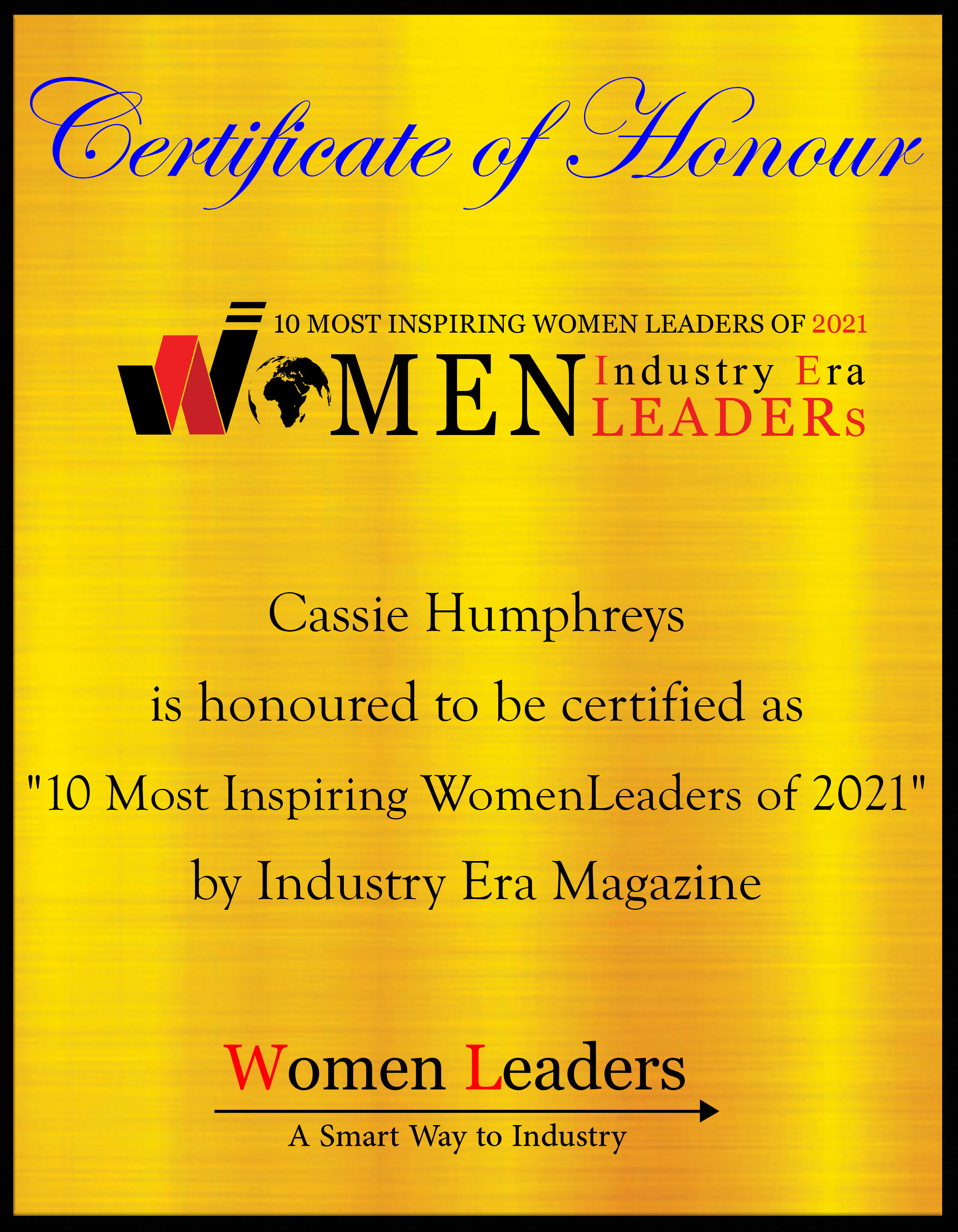 Cassie Humphreys, Executive Vice President of MIMS, Most Inspiring WomenLeaders of 2021