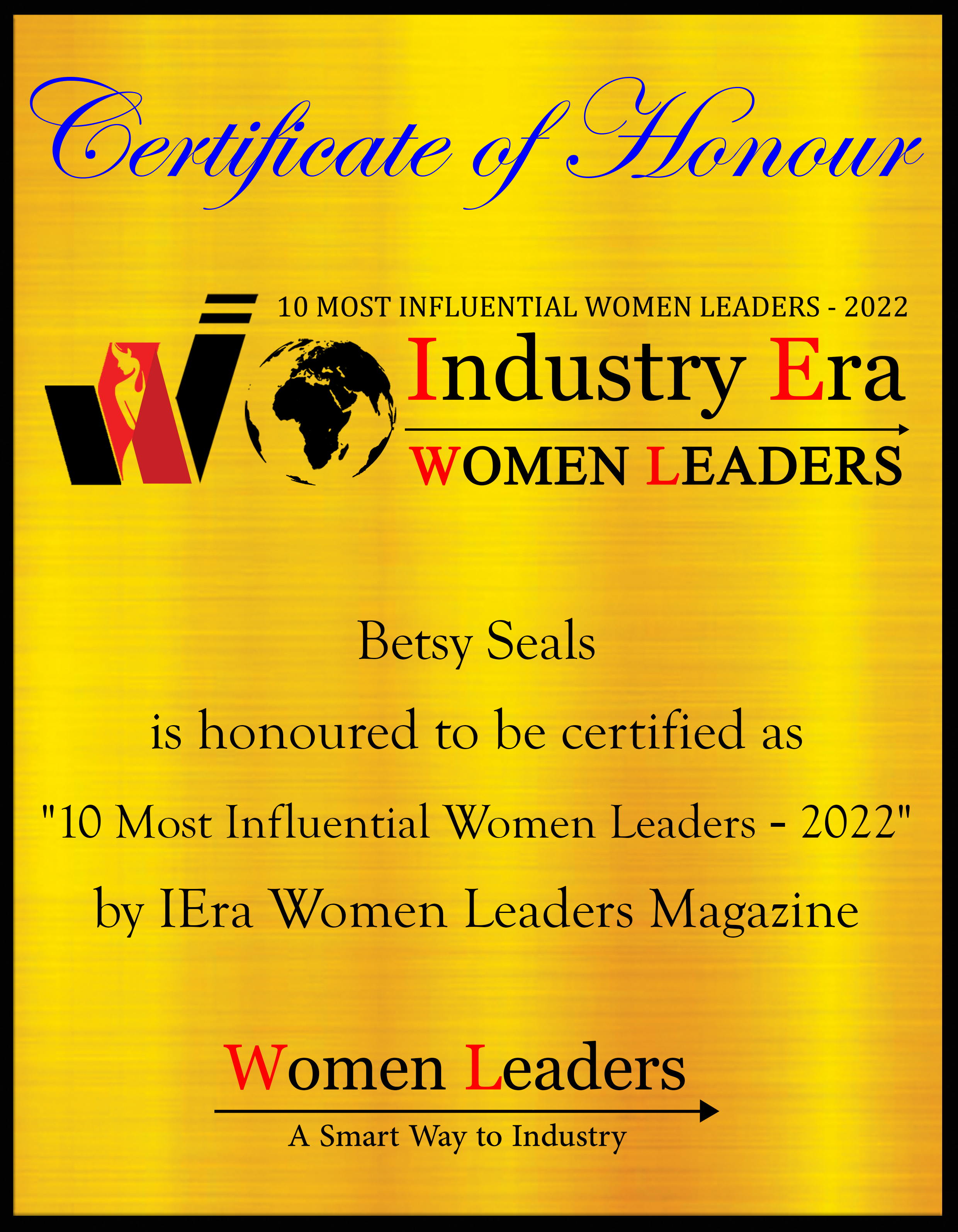 Betsy Seals, Co-Founder & CEO of Rebellis Group, 10 Most Influential Women Leaders of 2022