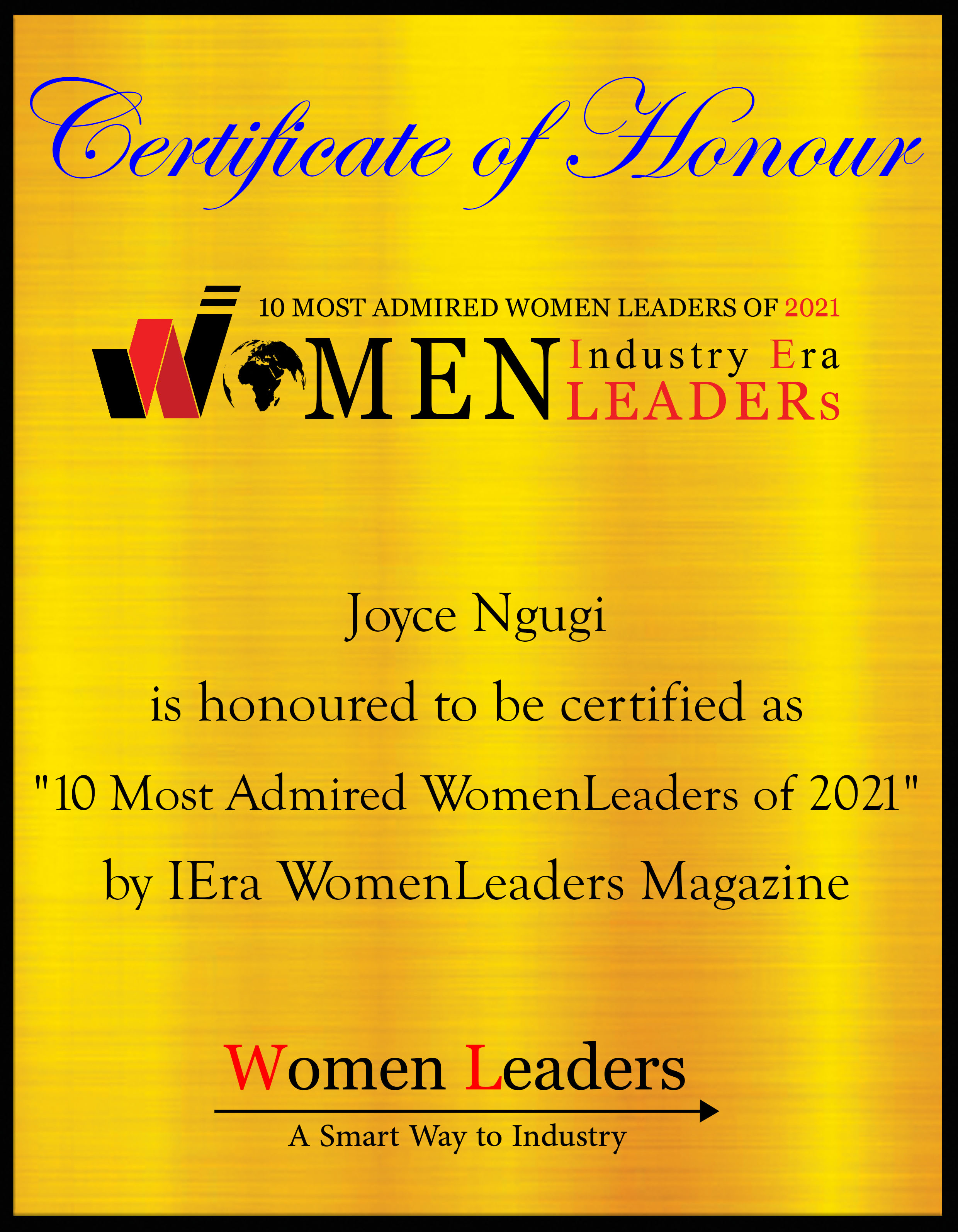 Joyce Ngugi, Director of Finance and Operations – Africa at The Nature Conservancy, Most Admired WomenLeaders of 2021