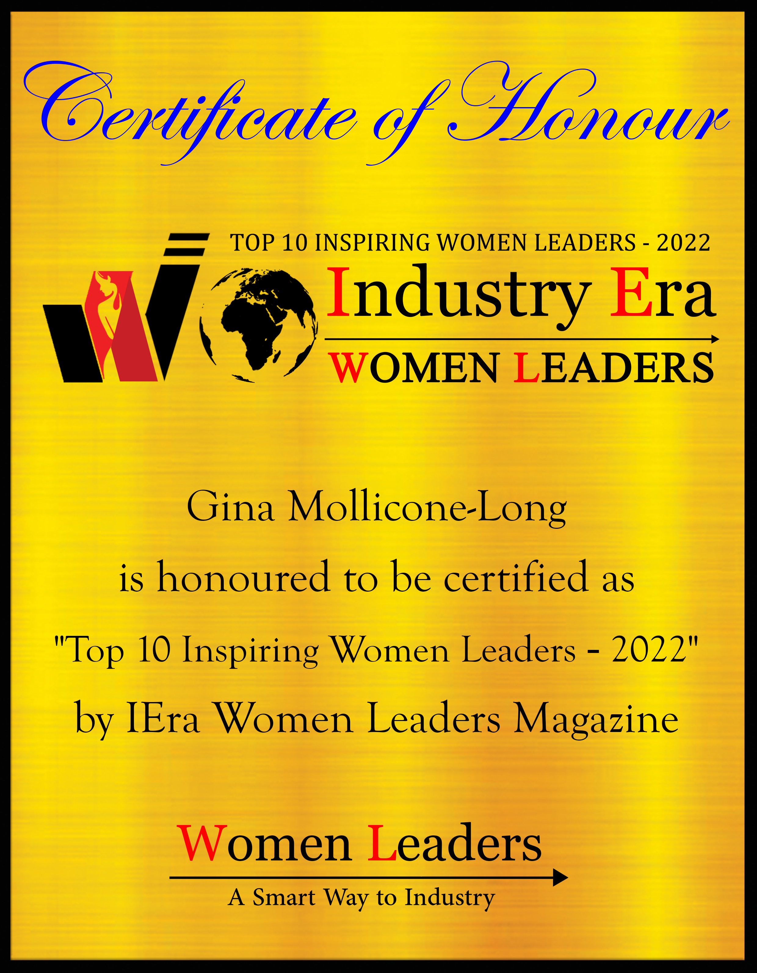 Gina Mollicone-Long, Creator at Greatness U, Top 10 Inspiring Women Leaders of 2022