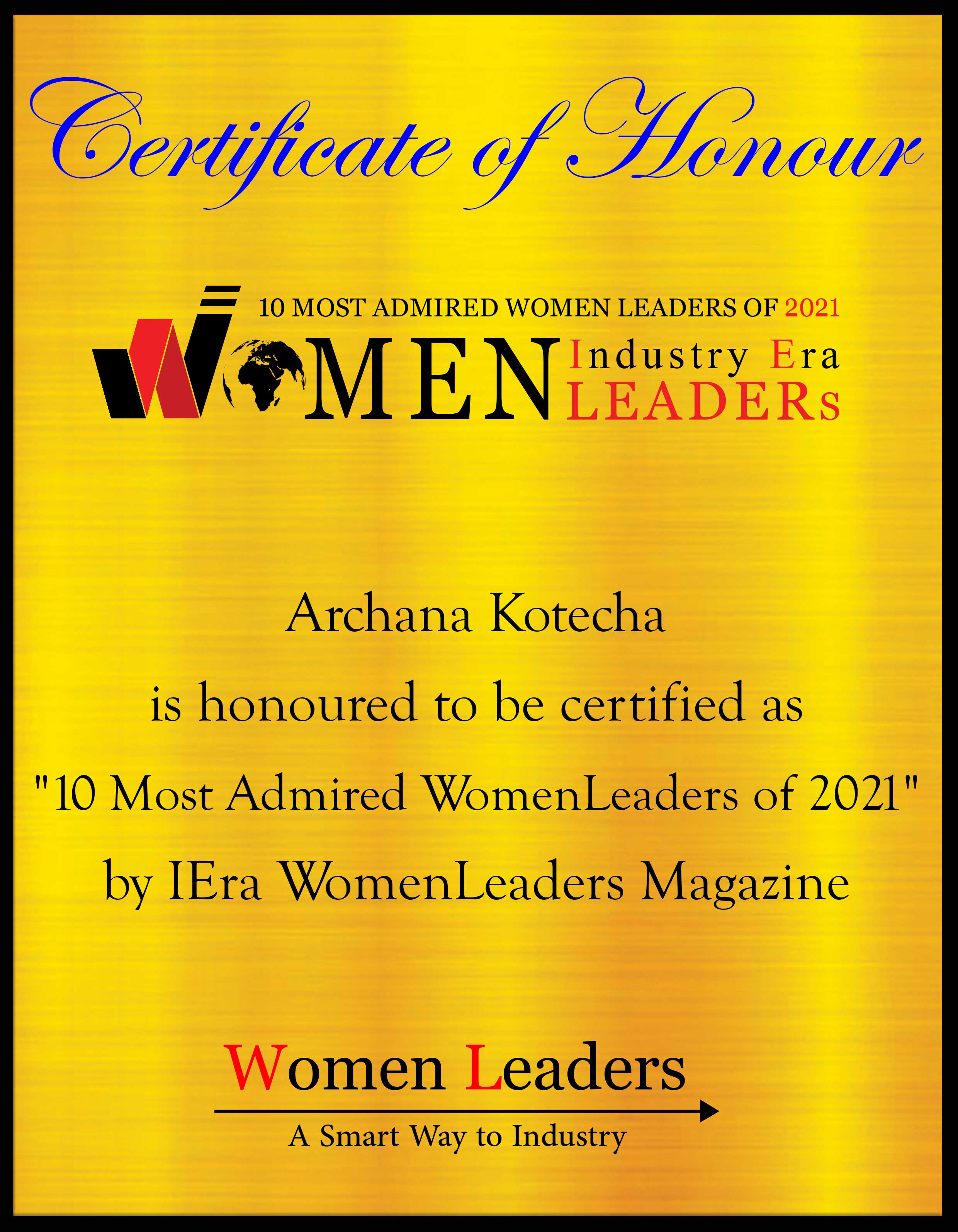 Archana Kotecha, CEO and Founder of The Remedy Project, Most Admired WomenLeaders of 2021