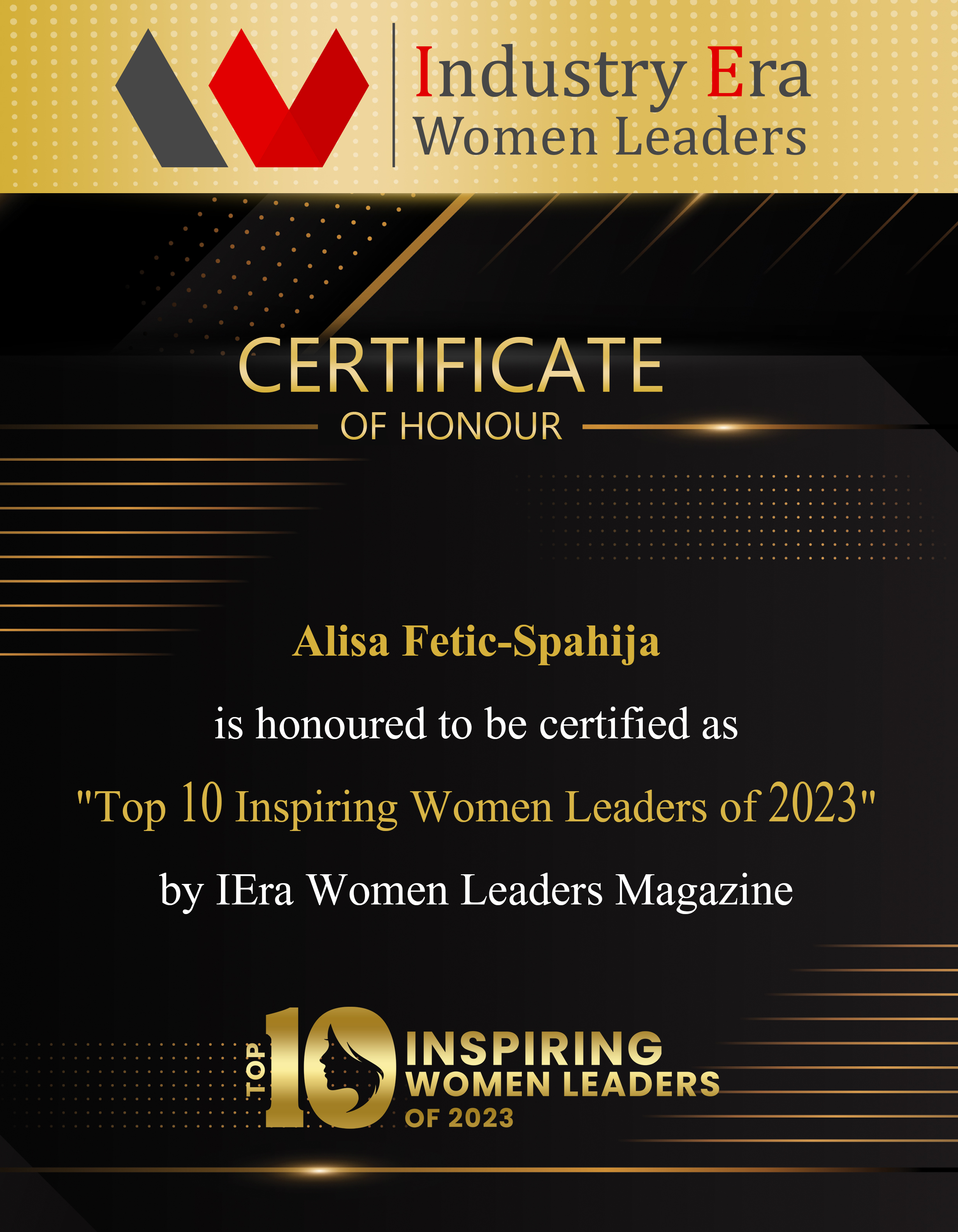 Alisa Fetic-Spahija, Senior Director of Growth of iDox.ai, Top 10 Inspiring Women Leaders of 2022